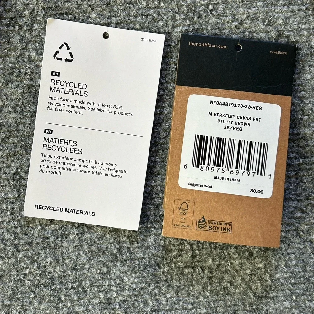 The North Face Pants Mens 38x30 Brown Berkeley Canvas Carpenter Utility Workwear